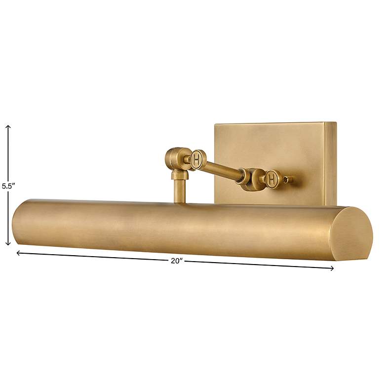 Image 6 Hinkley Stokes 20"W Heritage Brass Adjustable Picture Light more views