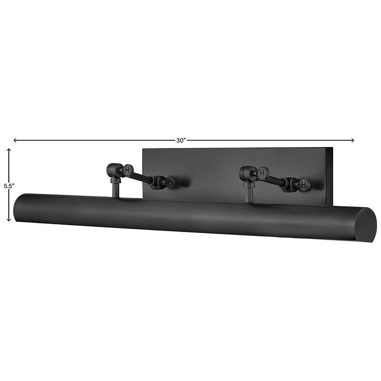 Image 5 Hinkley Stokes 30" Wide Black Adjustable Picture Light more views