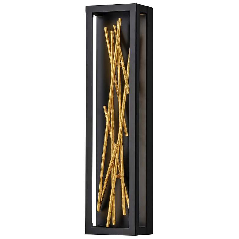 Image 2 Hinkley Styx 24" High Black Gilded Gold LED Wall Sconce