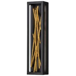 Hinkley Styx 24" High Black Gilded Gold LED Wall Sconce