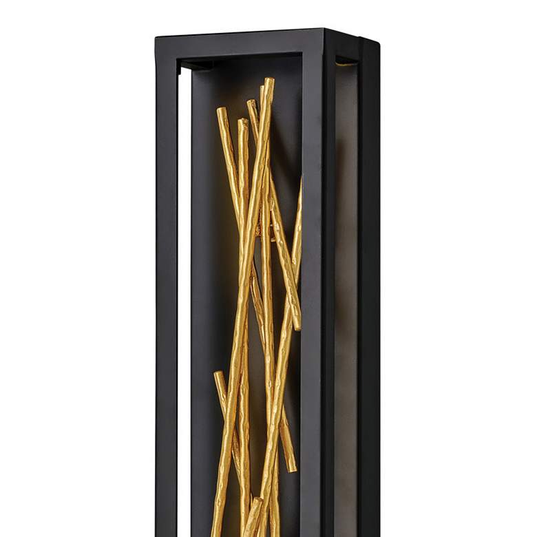 Image 3 Hinkley Styx 24" High Black Gilded Gold LED Wall Sconce more views