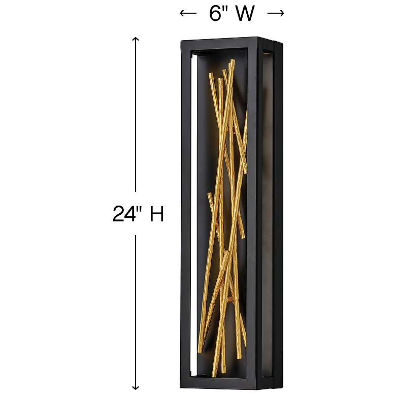 Image 4 Hinkley Styx 24" High Black Gilded Gold LED Wall Sconce more views
