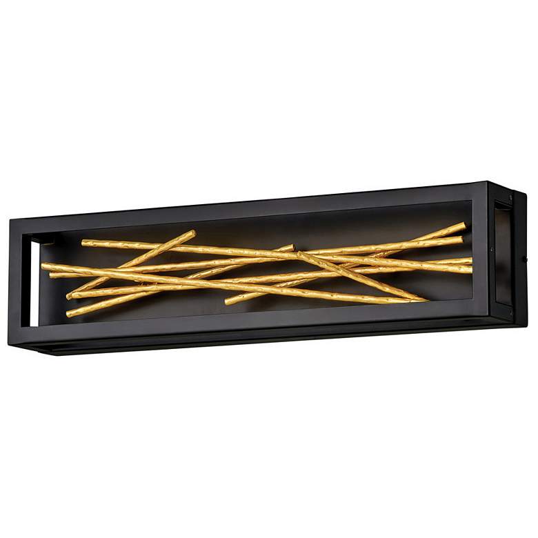 Image 5 Hinkley Styx 24" High Black Gilded Gold LED Wall Sconce more views