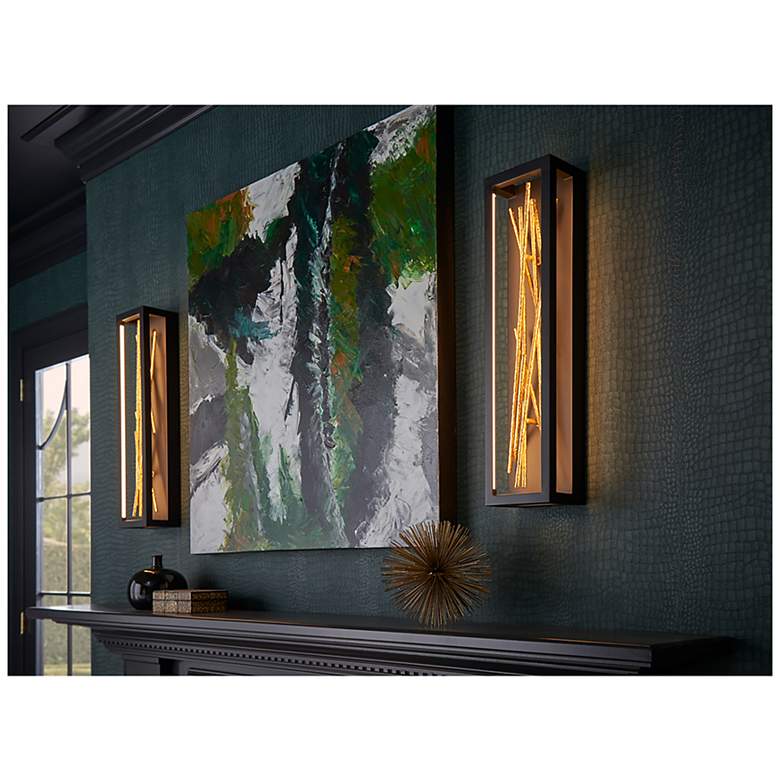 Image 7 Hinkley Styx 24" High Black Gilded Gold LED Wall Sconce more views