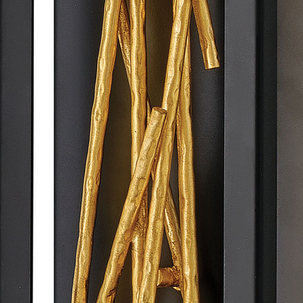 Hinkley Styx 24" High Black Gilded Gold LED Wall Sconce