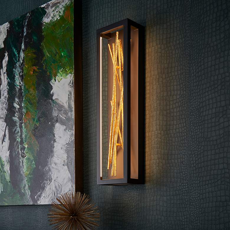 Image 1 Hinkley Styx 36" High Black ADA LED Wall Sconce