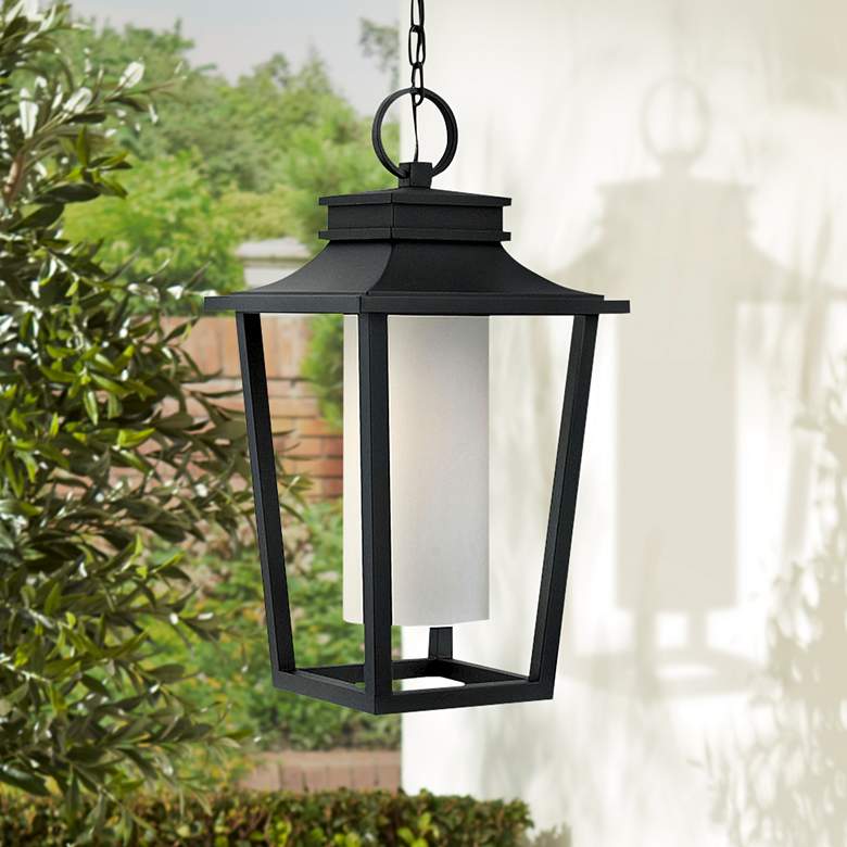 Image 1 Hinkley Sullivan 23"H Black Outdoor Lantern Hanging Light