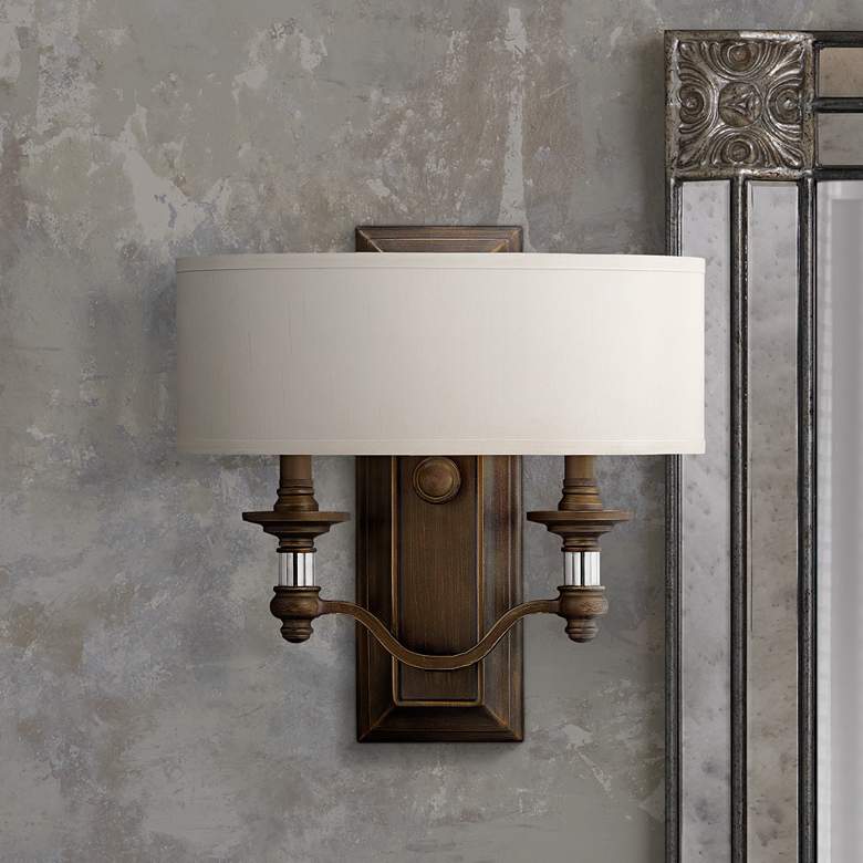 Image 1 Hinkley Sussex 14" High English Bronze Wall Sconce