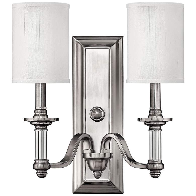 Image 1 Hinkley Sussex 15 3/4" High Brushed Nickel Wall Sconce