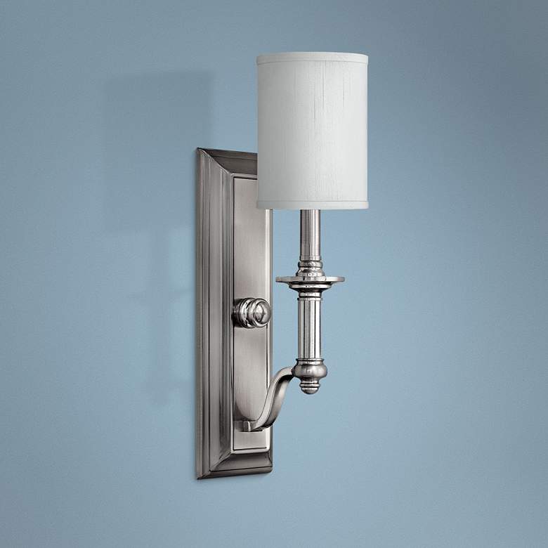 Image 1 Hinkley Sussex 17 3/4 inch High Brushed Nickel Wall Sconce