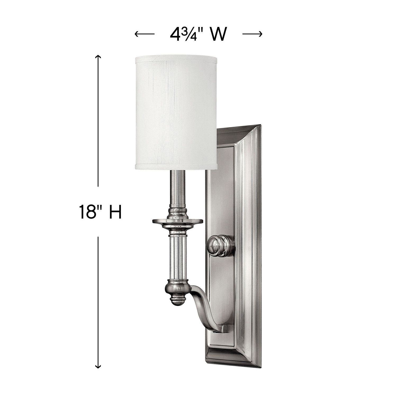 Image 5 Hinkley Sussex 17 3/4" High Brushed Nickel Wall Sconce more views