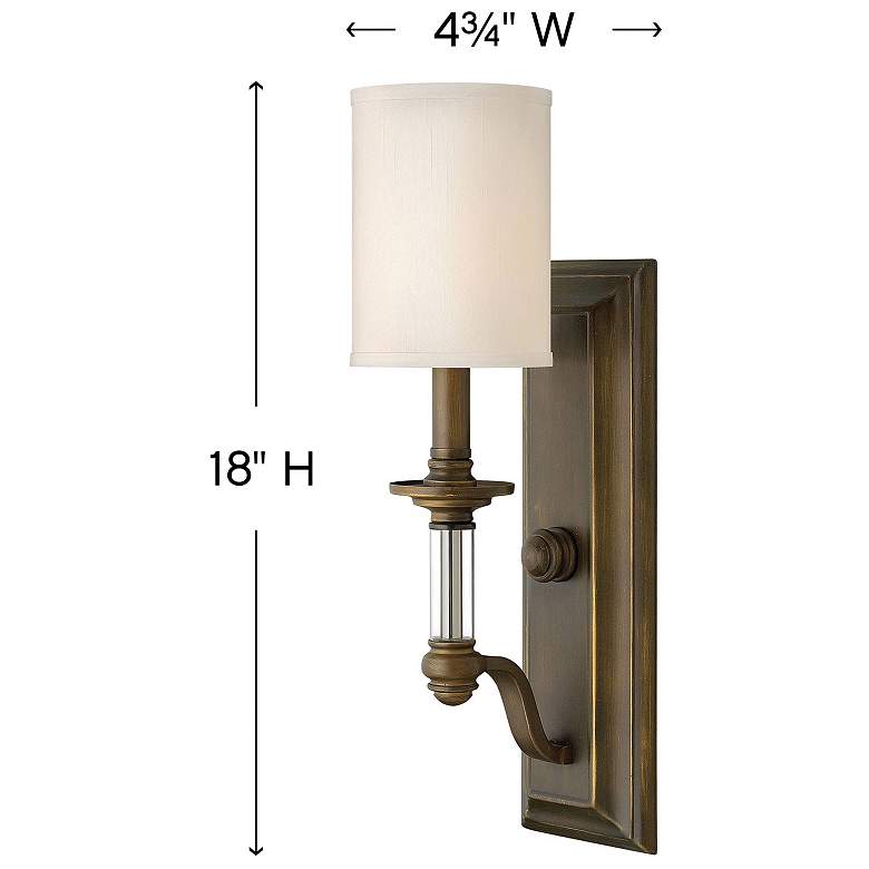 Image 4 Hinkley Sussex 17 3/4" High English Bronze Wall Sconce more views