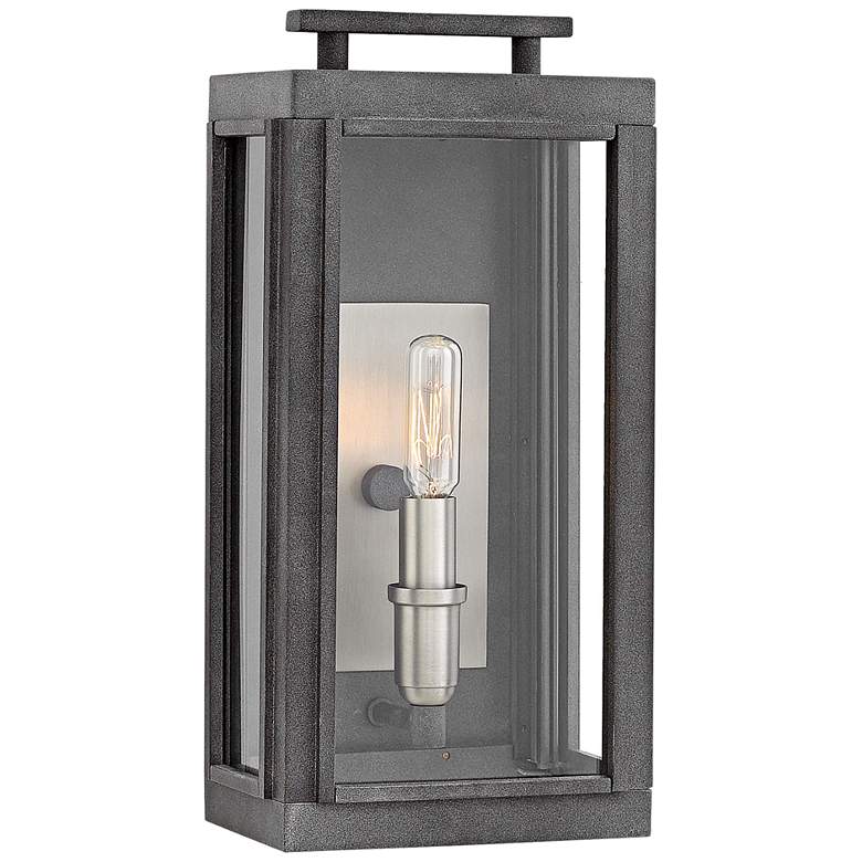 Image 1 Hinkley Sutcliffe 14 inch High Aged Zinc Outdoor Wall Light