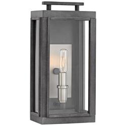 Hinkley Sutcliffe 14&quot; High Aged Zinc Outdoor Wall Light