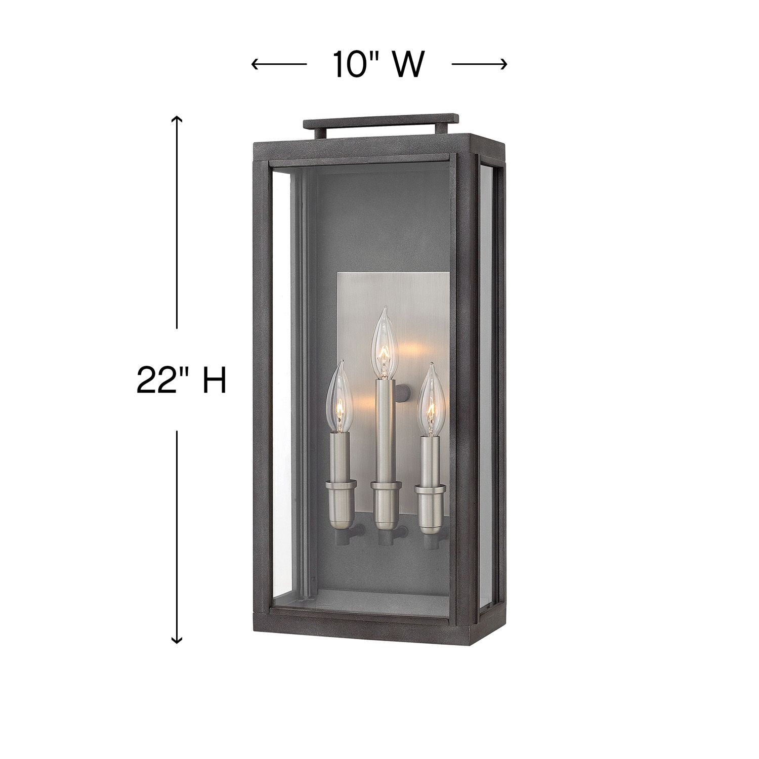 Image 4 Hinkley Sutcliffe 22" High Aged Zinc Outdoor Wall Light more views