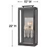4_Hinkley Sutcliffe 22" High Zinc and Nickel Outdoor Wall Light Lantern more views