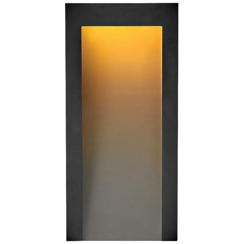 Image 1 Hinkley Taper 15" High Textured Black LED Outdoor Wall Light