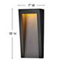 4_Hinkley Taper 15" High Textured Black LED Outdoor Wall Light more views