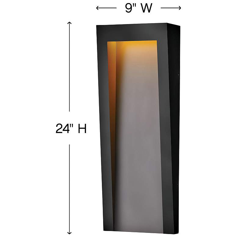 Image 4 Hinkley Taper 24" High Textured Black LED Outdoor Wall Light more views