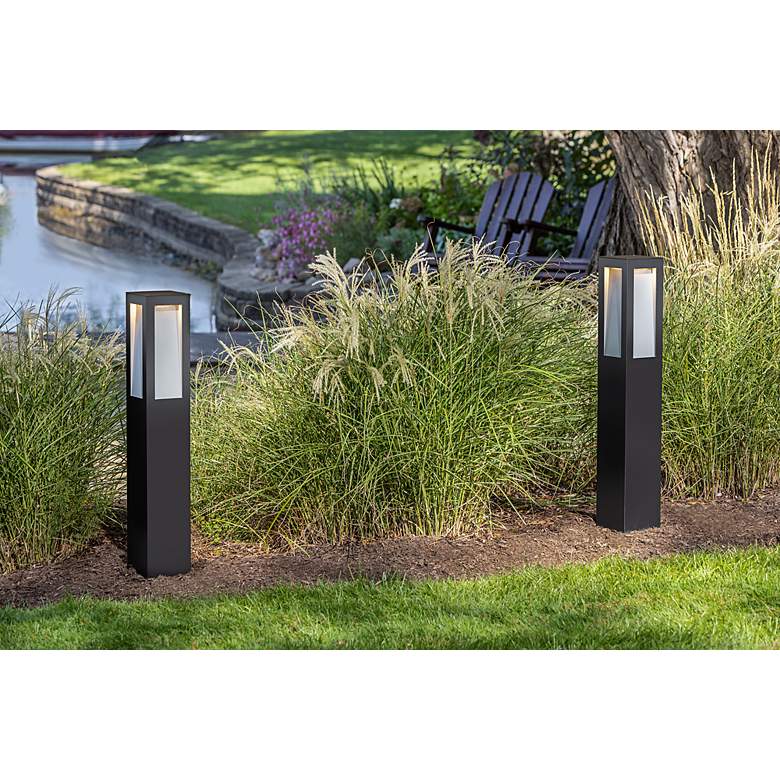 Image 4 Hinkley Taper 36" High Black LED Bollard Light more views