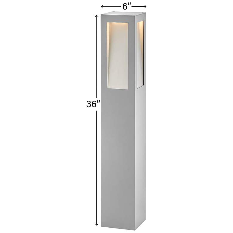 Image 5 Hinkley Taper 36" High Silver Finish Landscape Bollard Path Light more views