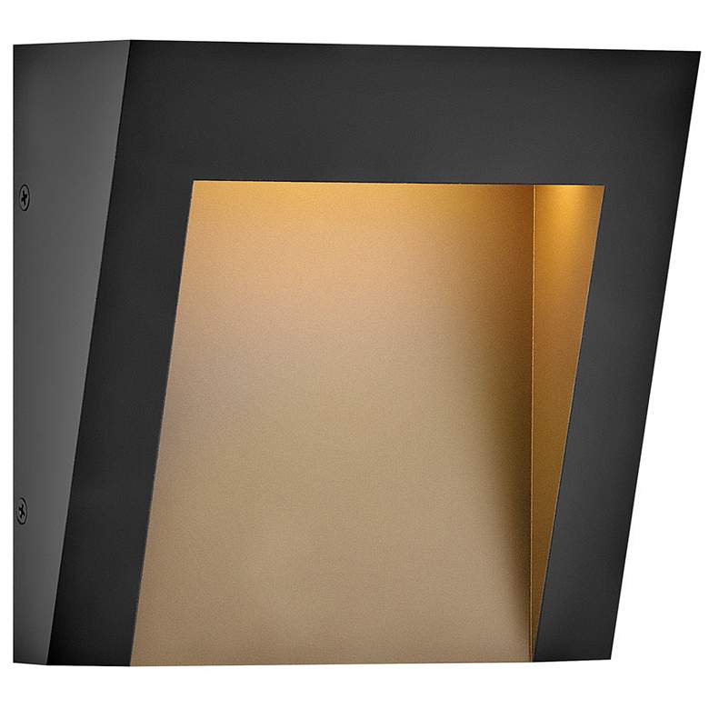 Image 1 Hinkley Taper 7 inch High Textured Black LED Outdoor Wall Light