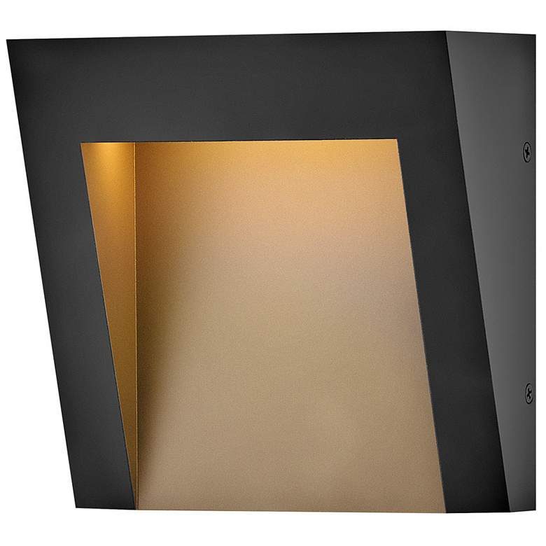 Image 1 Hinkley Taper 7" High Textured Black LED Outdoor Wall Light