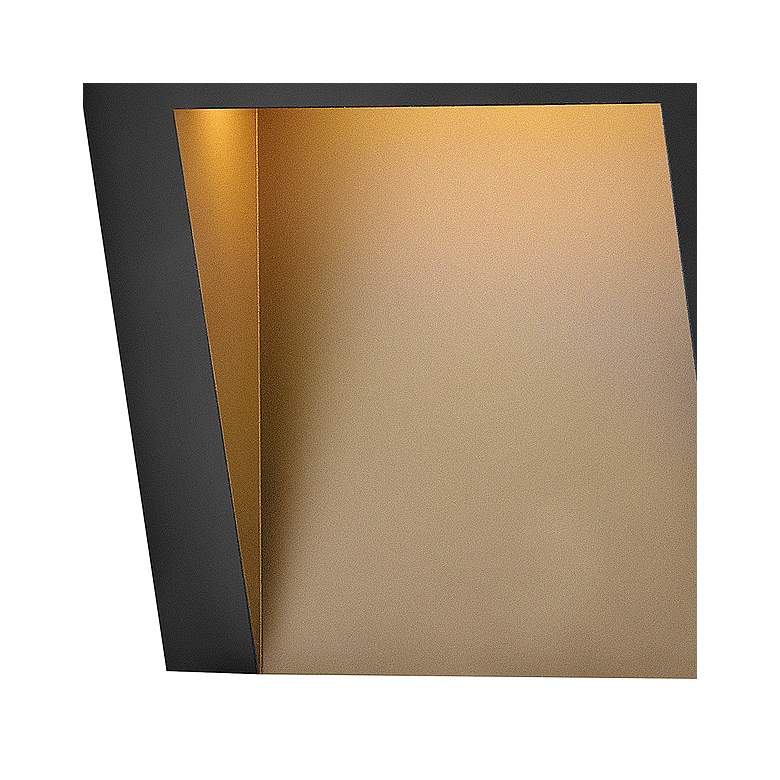 Image 2 Hinkley Taper 7" High Textured Black LED Outdoor Wall Light more views