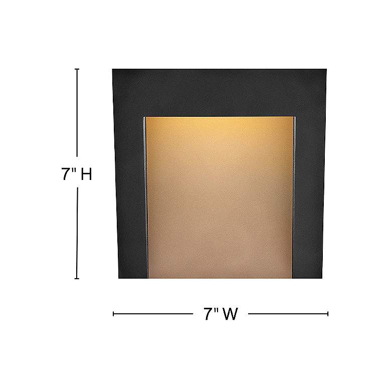Image 3 Hinkley Taper 7" High Textured Black LED Outdoor Wall Light more views
