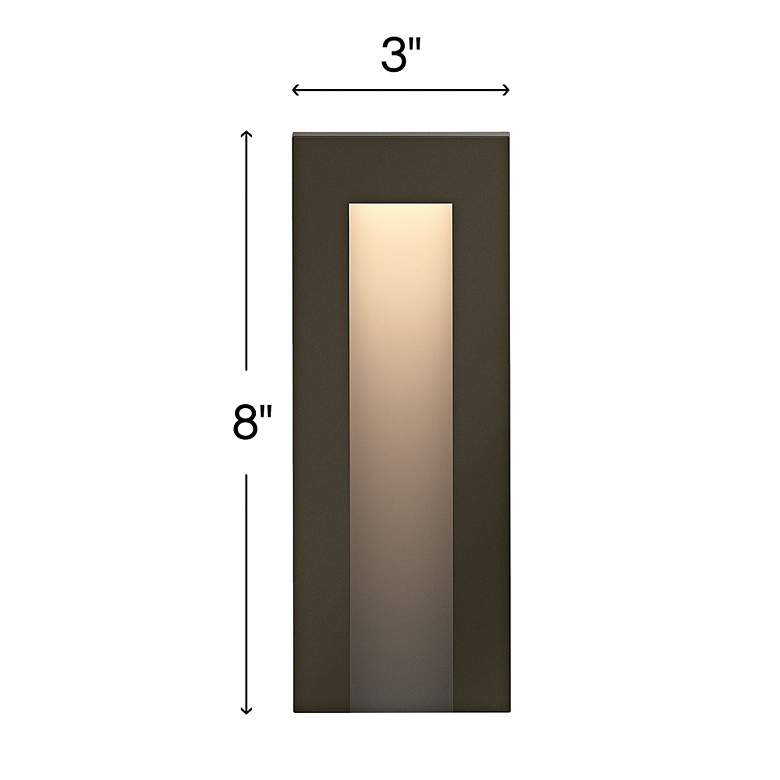 Image 4 Hinkley Taper 8" High Bronze LED Wall Sconce more views