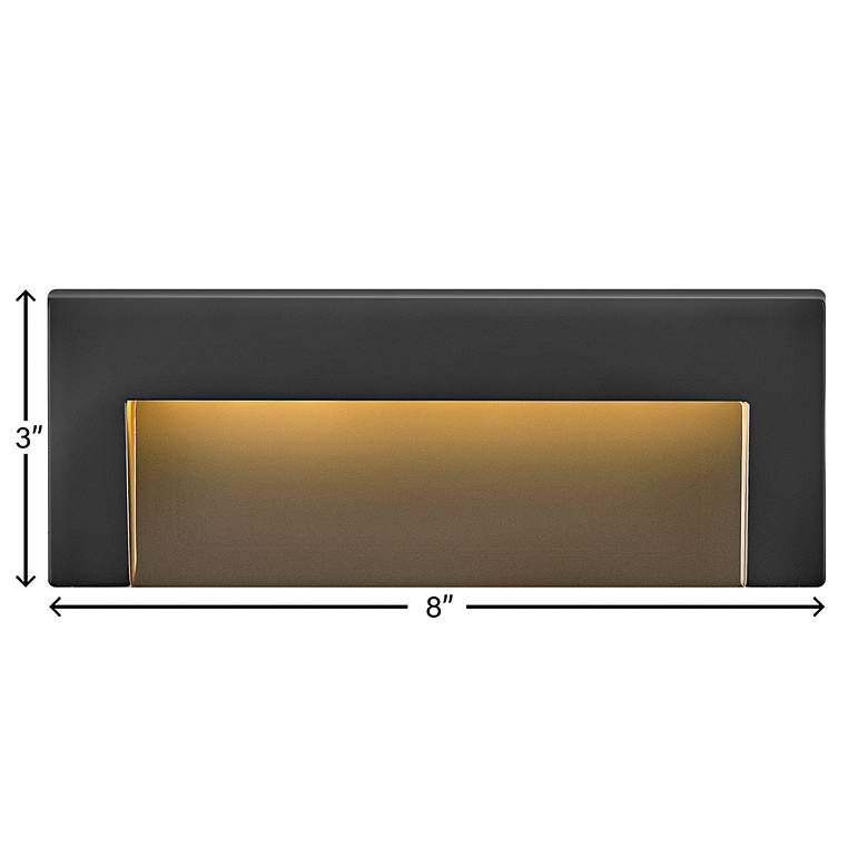 Image 6 Hinkley Taper 8" Wide Satin Black LED Deck Light more views