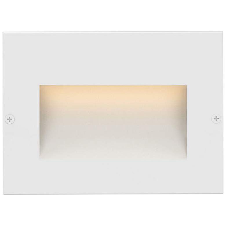 Image 1 Hinkley Taper Step 4 1/2" Wide Satin White LED Step Light
