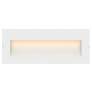 Hinkley Tapered 8" Satin White Horizontal 12V LED Landscape Step Light