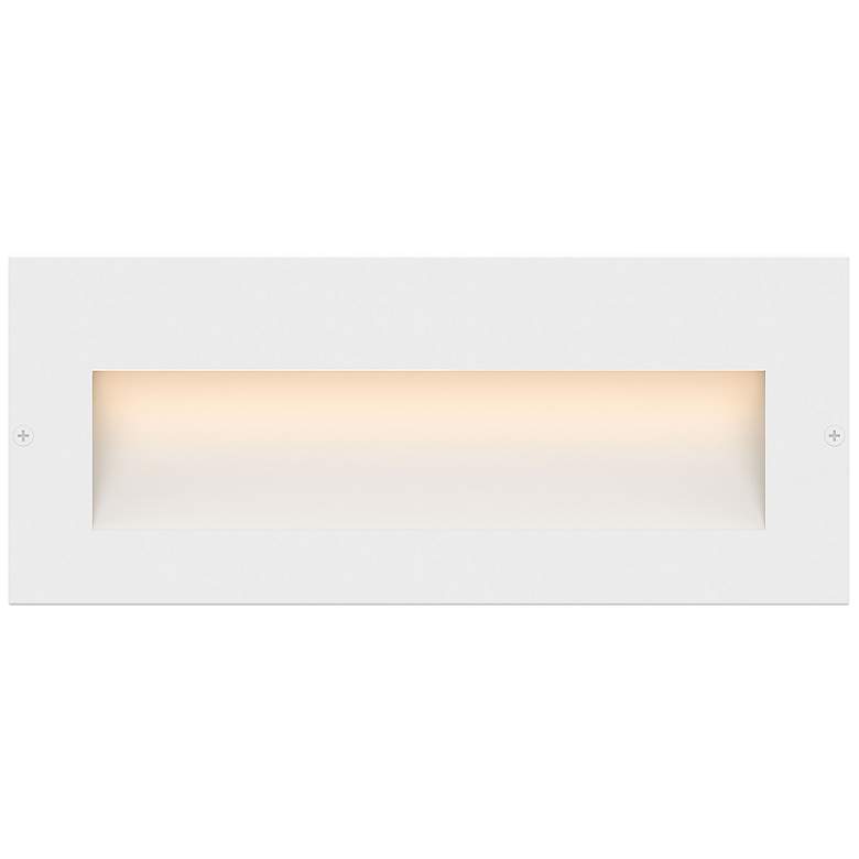 Image 2 Hinkley Tapered 8" Satin White Horizontal 12V LED Landscape Step Light more views