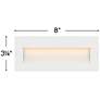 3_Hinkley Tapered 8" Satin White Horizontal 12V LED Landscape Step Light more views