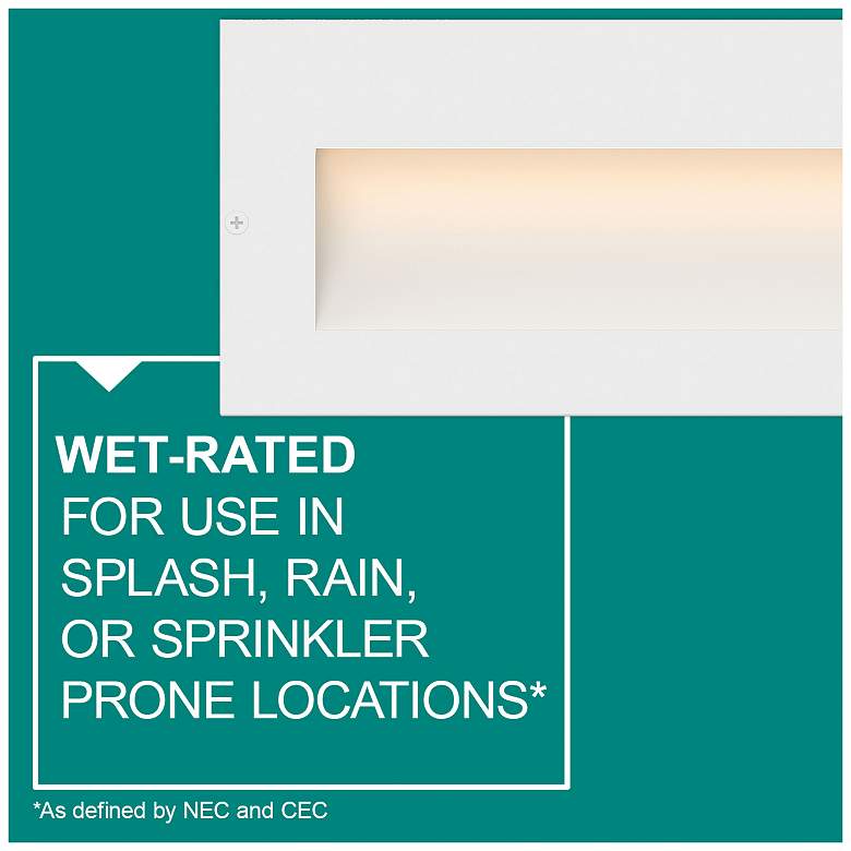 Image 4 Hinkley Tapered 8" Satin White Horizontal 12V LED Landscape Step Light more views