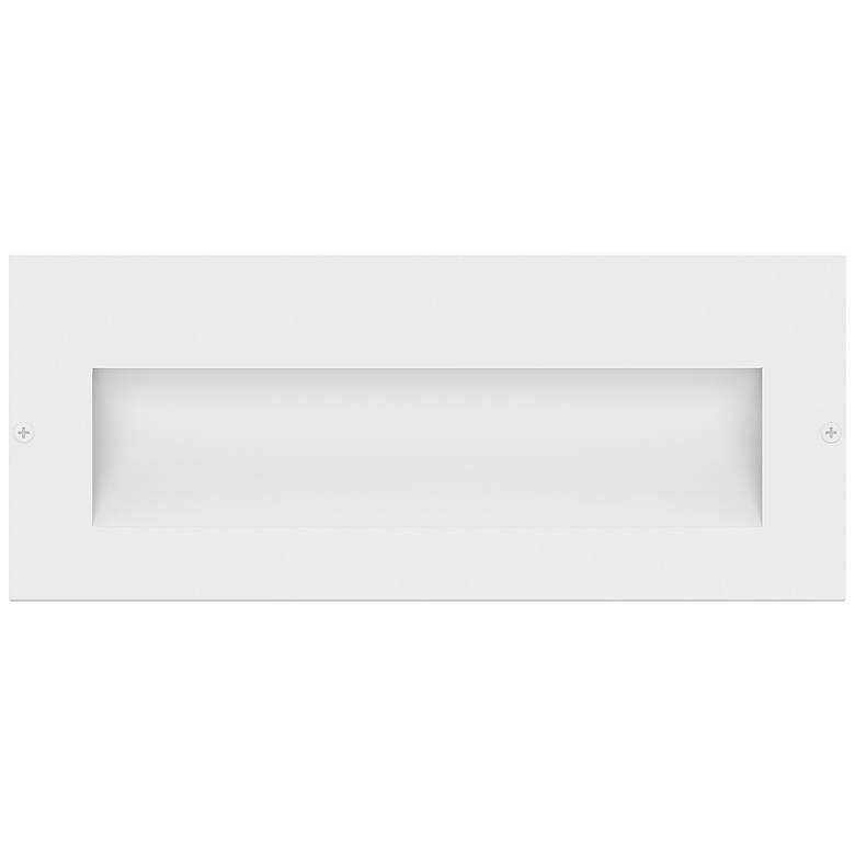 Image 5 Hinkley Tapered 8" Satin White Horizontal 12V LED Landscape Step Light more views