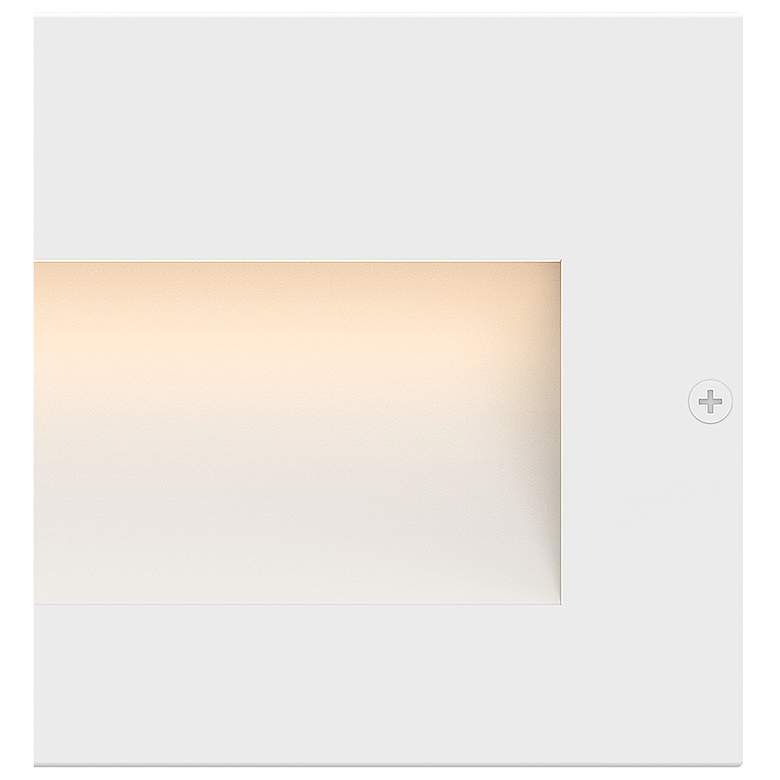 Image 6 Hinkley Tapered 8" Satin White Horizontal 12V LED Landscape Step Light more views
