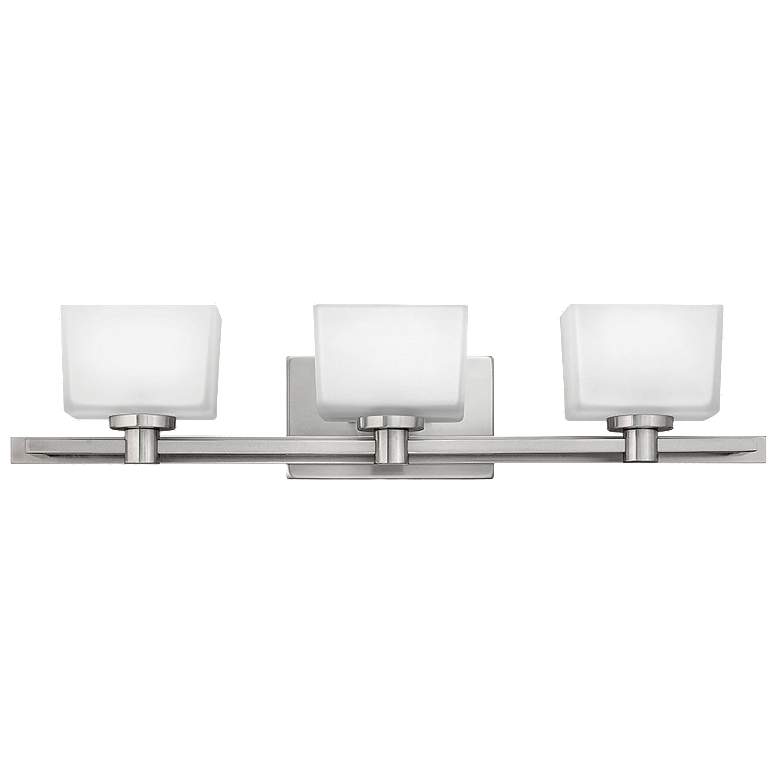 Image 1 Hinkley Taylor 27"W Brushed Nickel 3-Light LED Bath Light