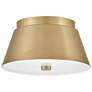 1_Hinkley Tess 10 1/2" Wide Lacquered Brass Ceiling Light