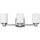 Hinkley Tessa 22" Wide Chrome 3-Light Bath Light