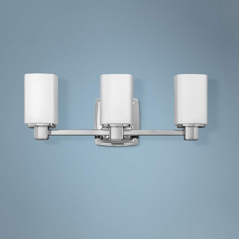 Image 1 Hinkley Tessa 22" Wide Chrome 3-Light Bath Light