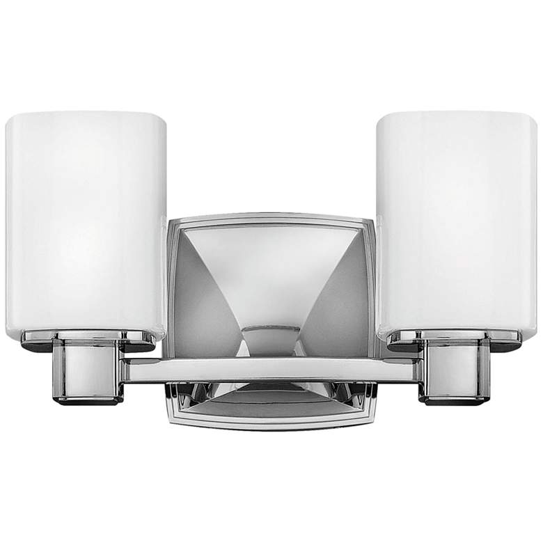 Image 1 Hinkley Tessa 7 1/2 inch High Chrome 2-Light Wall Sconce