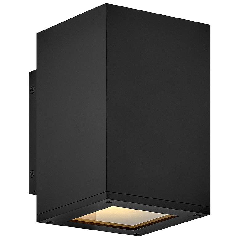 Image 1 Hinkley Tetra 8 inchH Black Rectangular LED Outdoor Wall Light