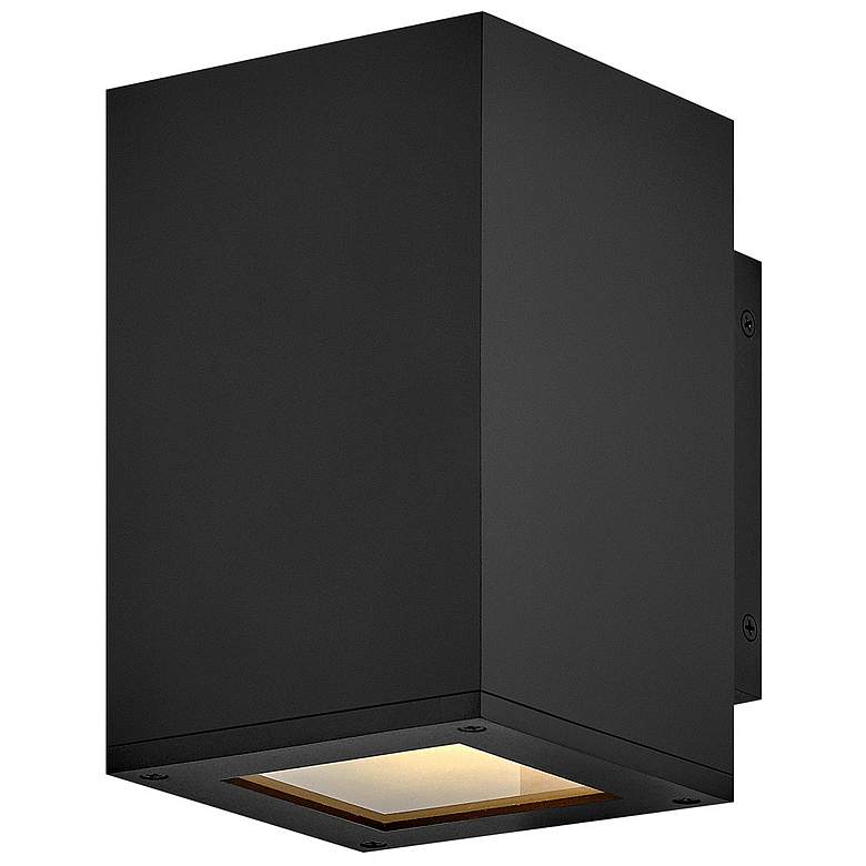 Image 1 Hinkley Tetra 8 inchH Black Rectangular LED Outdoor Wall Light