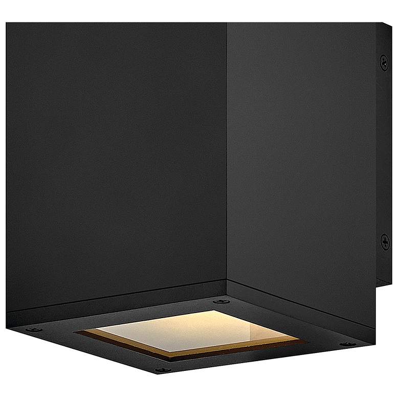 Image 4 Hinkley Tetra 8"H Black Rectangular LED Outdoor Wall Light more views
