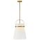Hinkley Tori 14" Wide Lacquered Brass Bell Pendant Light