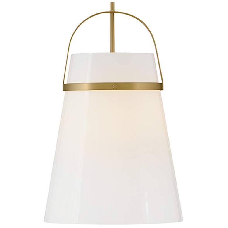 Image 2 Hinkley Tori 14" Wide Lacquered Brass Bell Pendant Light more views
