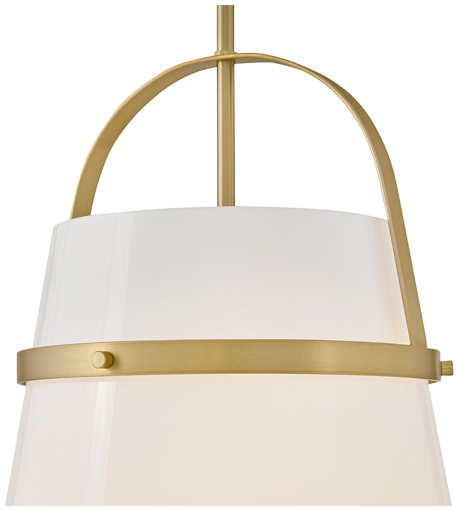 Image 3 Hinkley Tori 14" Wide Lacquered Brass Bell Pendant Light more views