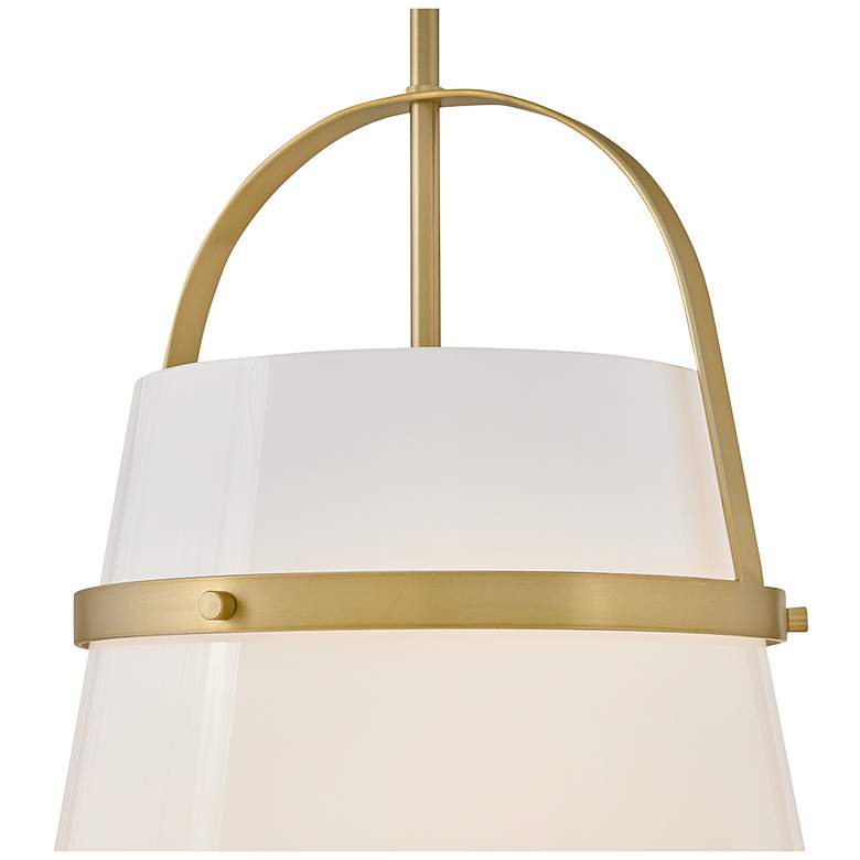Image 3 Hinkley Tori 14" Wide Lacquered Brass Bell Pendant Light more views